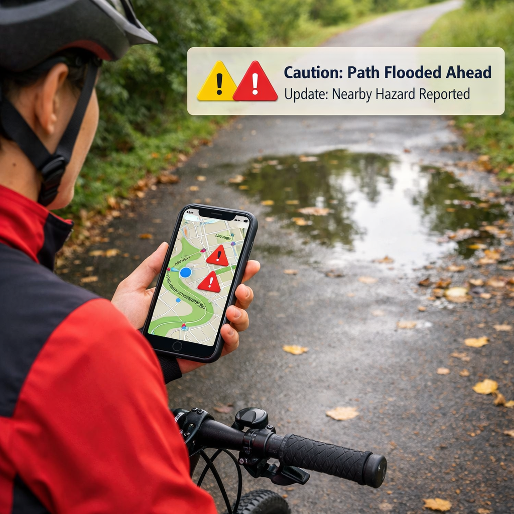 image from How To Get Real-Time Bike Path Condition Alerts Nearby