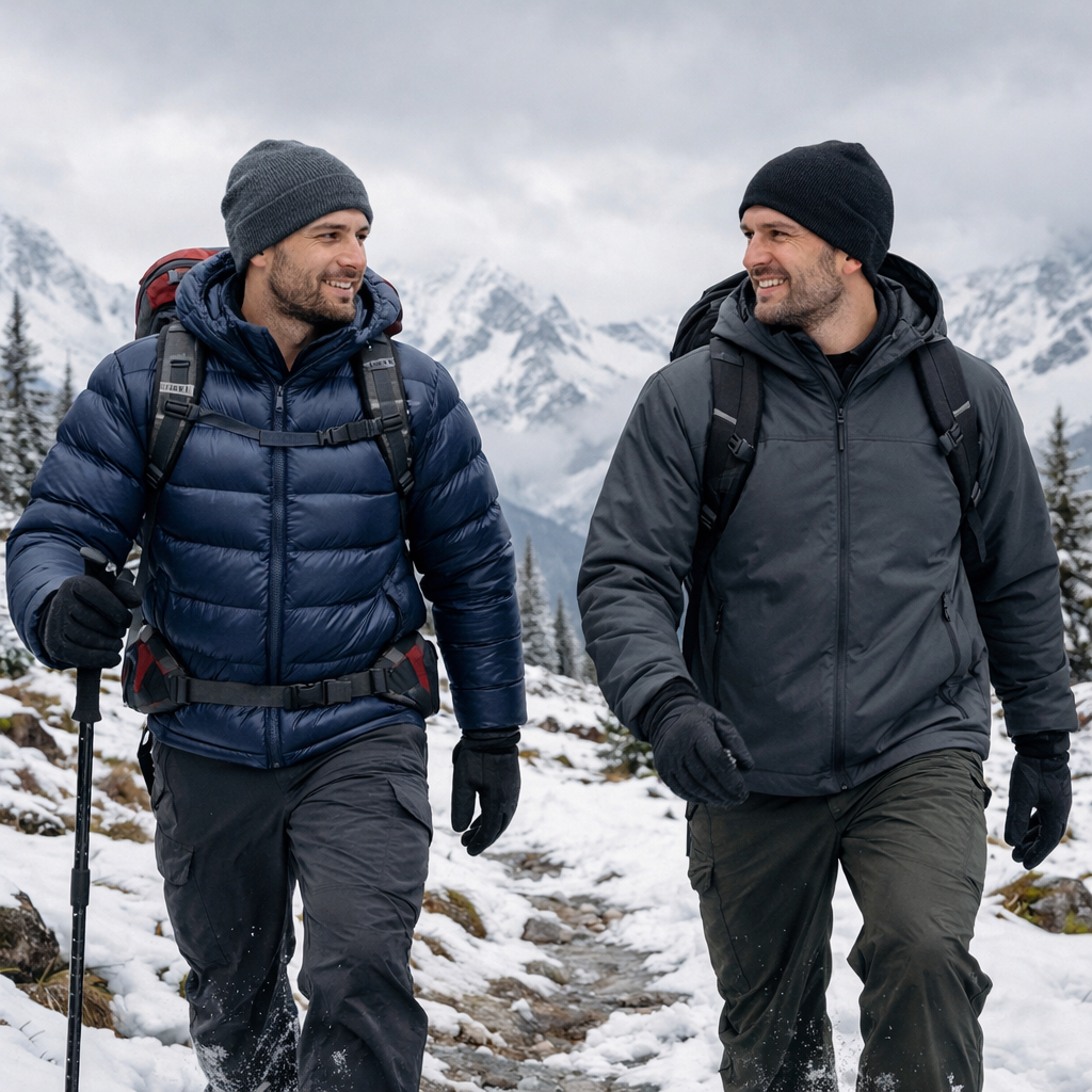 Men’s Winter Jackets Compared: Down vs Synthetic for Active Outdoor Use