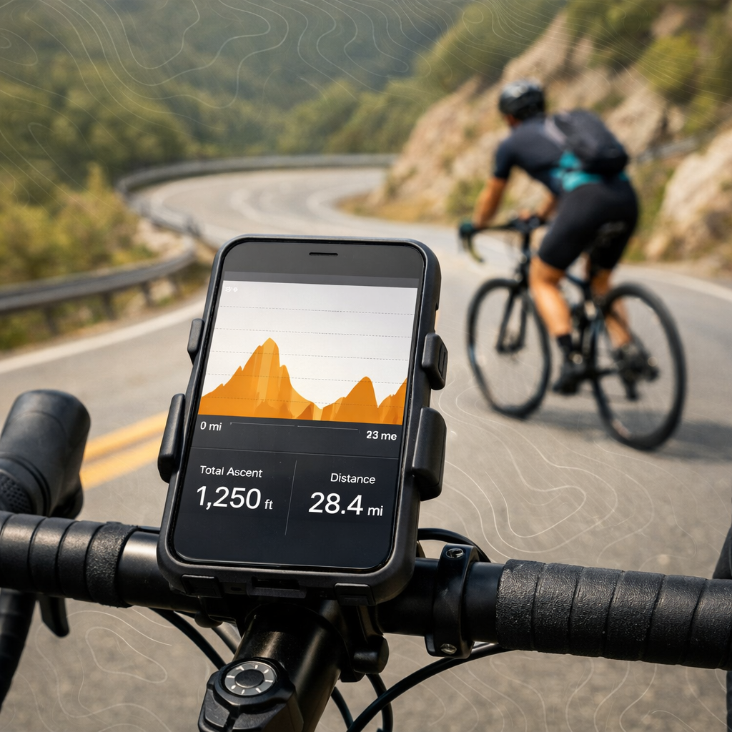 image from Stop Guessing Climbs: Top Tools Showing Cycling Route Elevation Gain