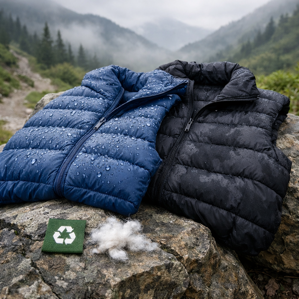 image from Water-Resistant vs Water-Repellent Puffer Vests: Eco Insulation Explained